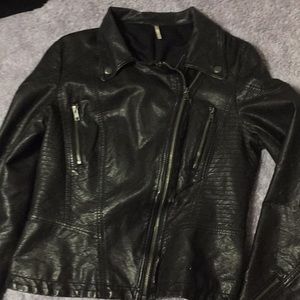Free people vegan leather Moto jacket